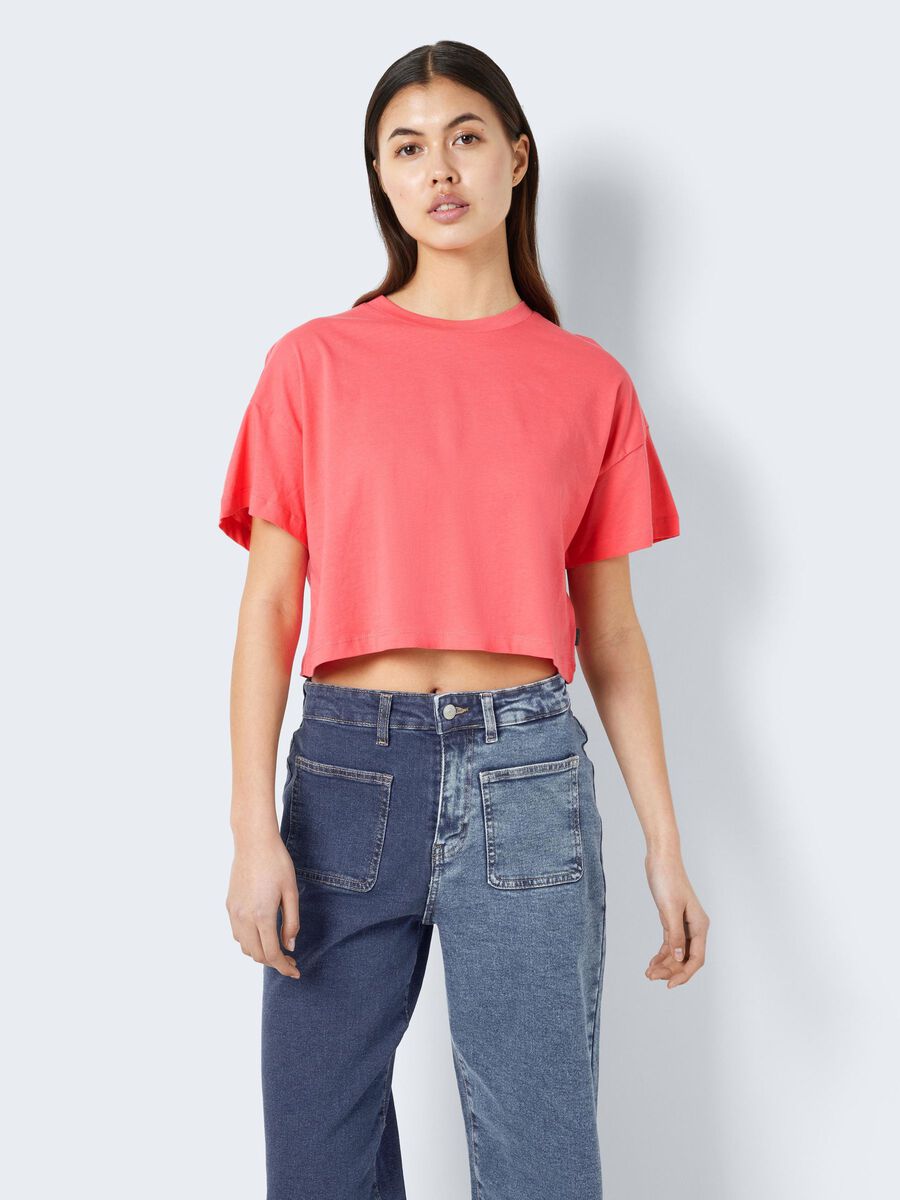 Noisy May SHORT SLEEVED SEMI CROPPED TOP, Sun Kissed Coral, highres - 27023863_SunKissedCoral_007.jpg