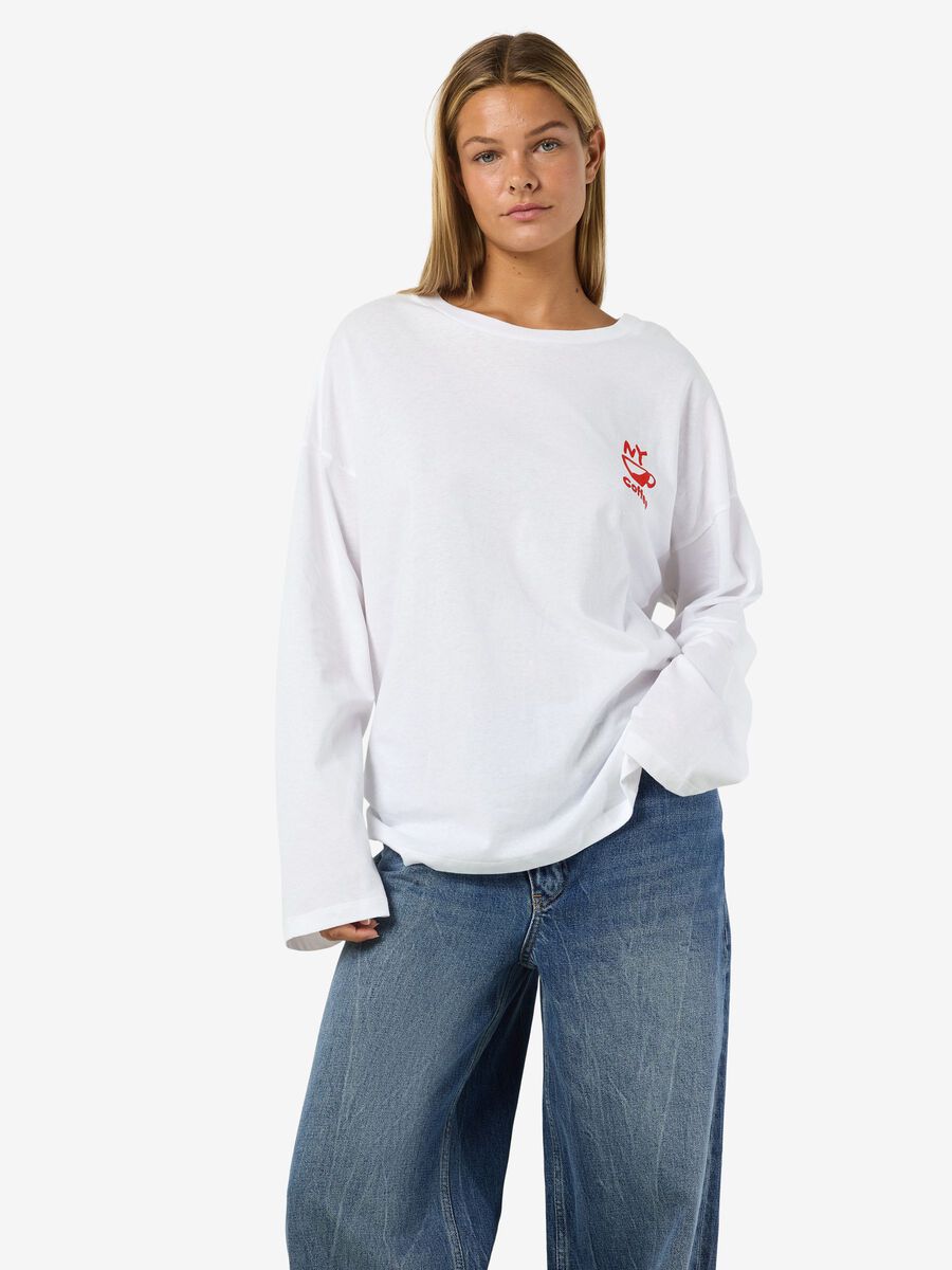 Carousel image - NMIDA  LONG-SLEEVED T-SHIRT, Bright White | 6