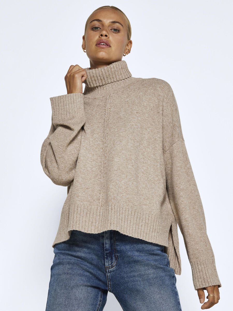 Noisy May ROLL NECK KNITTED PULLOVER, Nomad, highres - 27012454_Nomad_789860_007.jpg