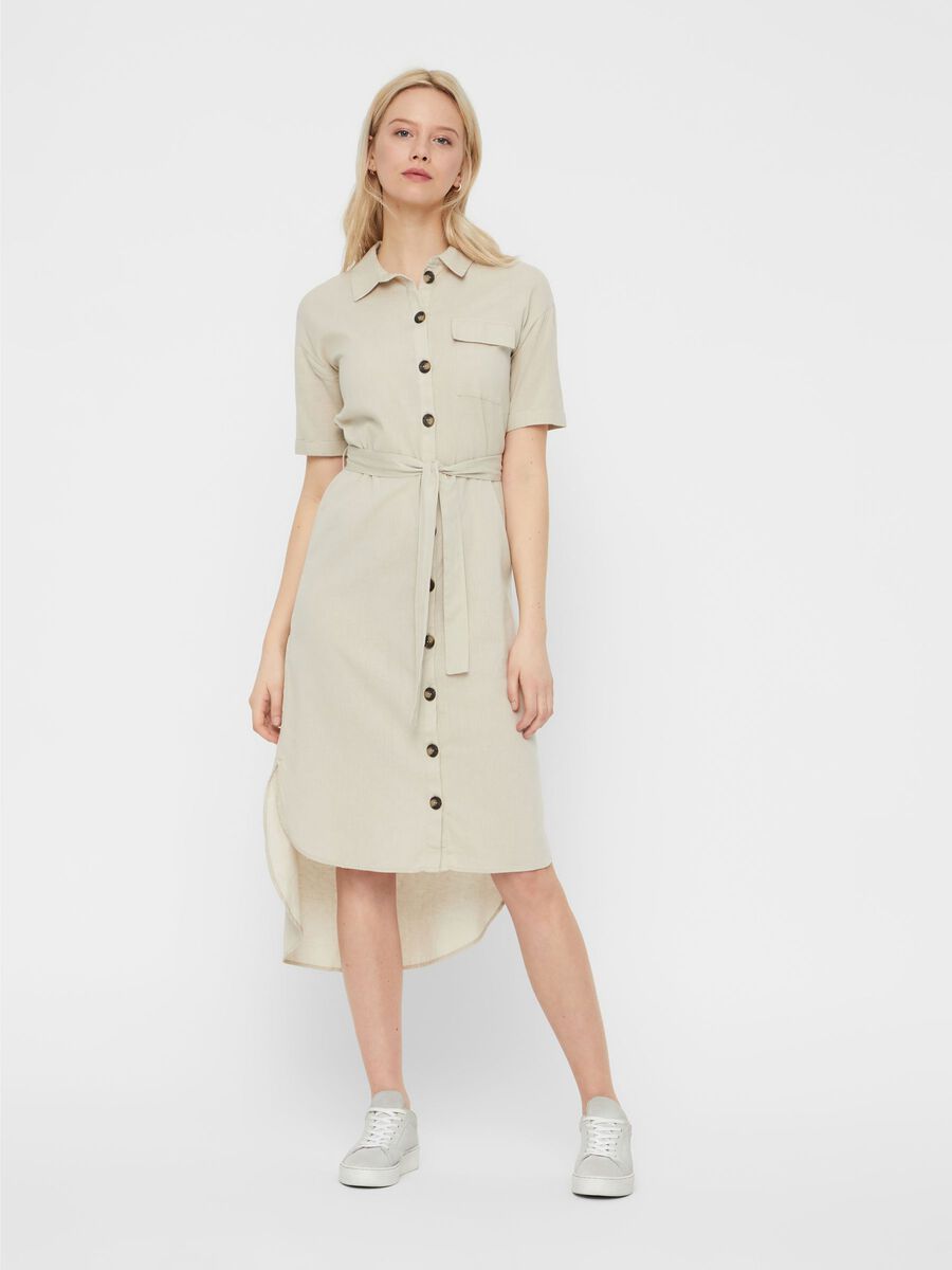 Noisy May LONG SHIRT DRESS, Oatmeal, highres - 27007586_Oatmeal_003.jpg