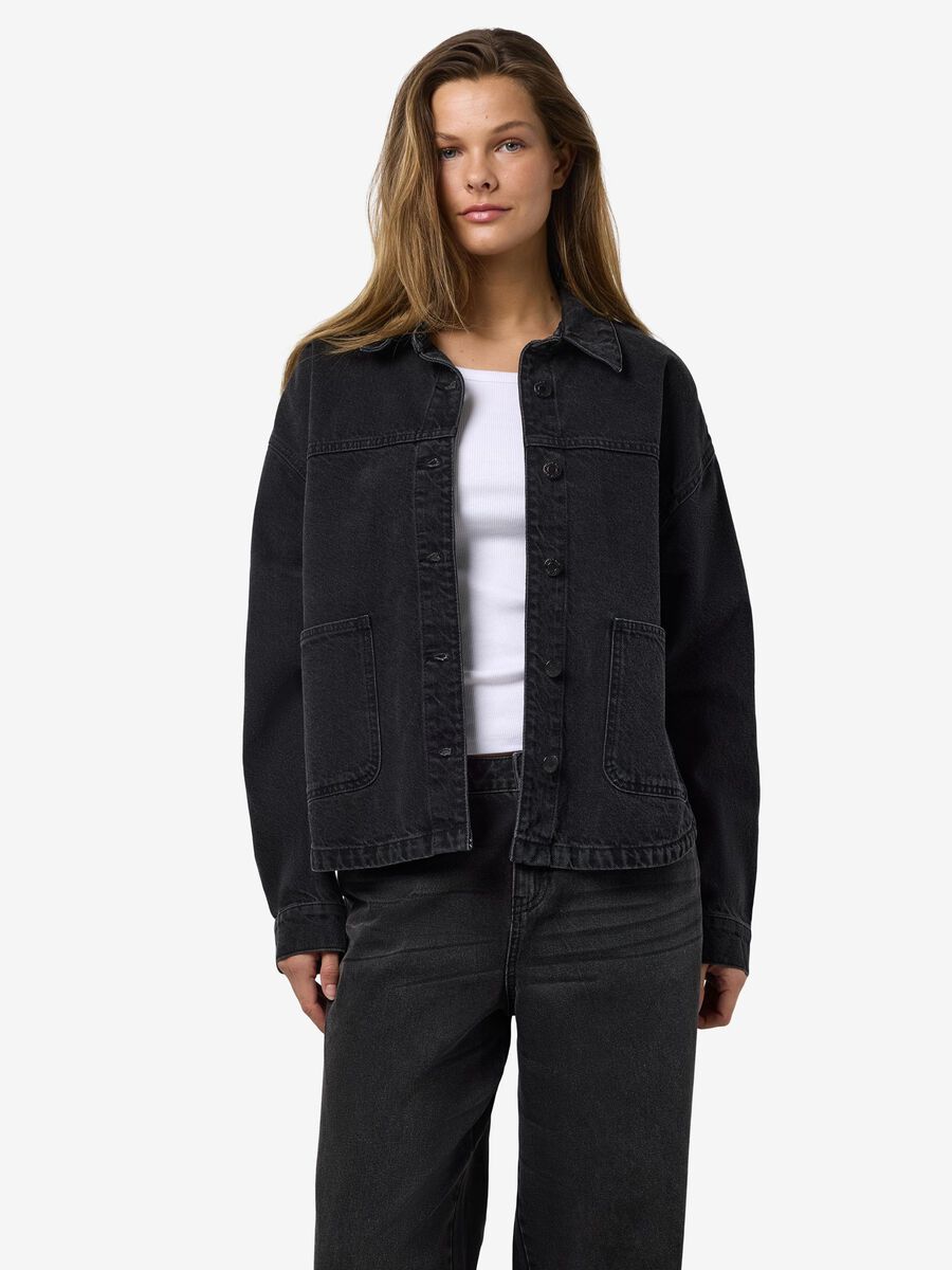 Product carousel image - RELAXED DENIM JACKET, Black Denim | 1