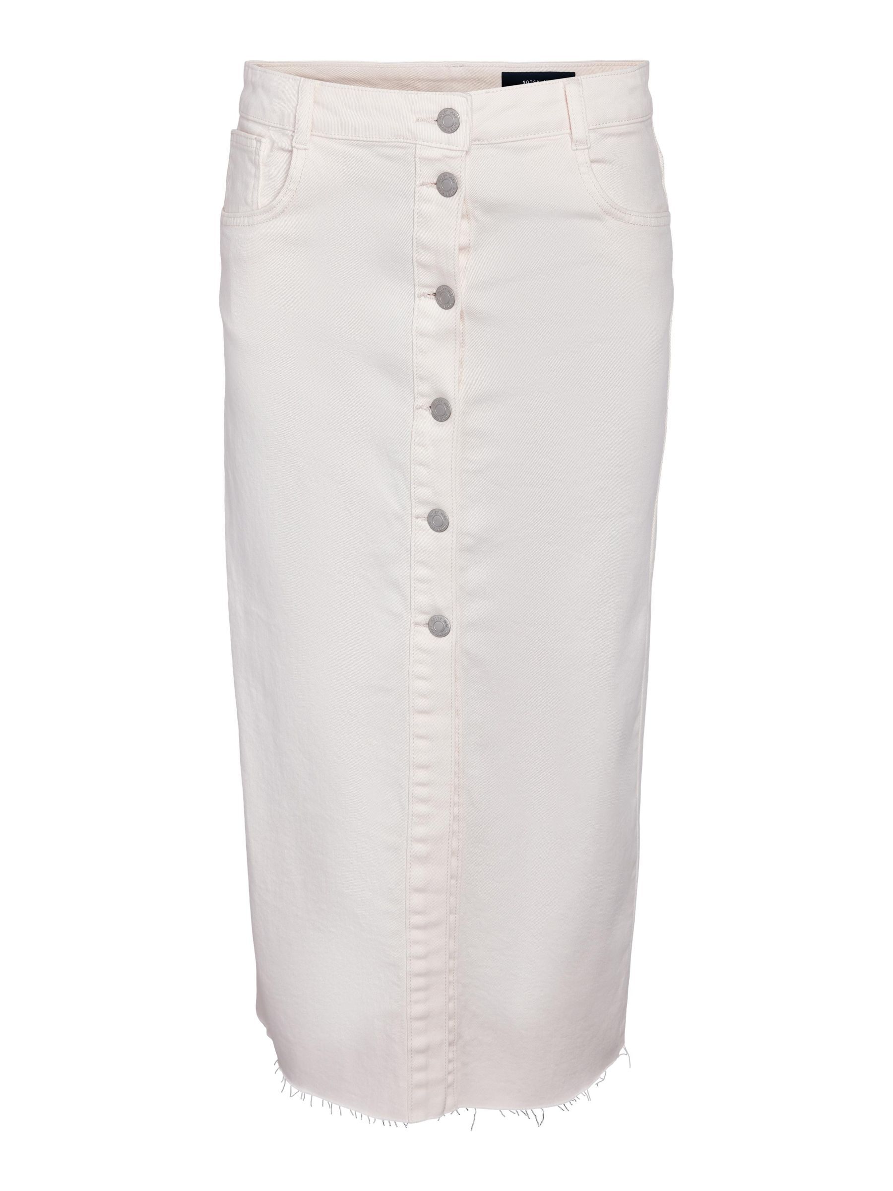 Black denim skirt button front store
