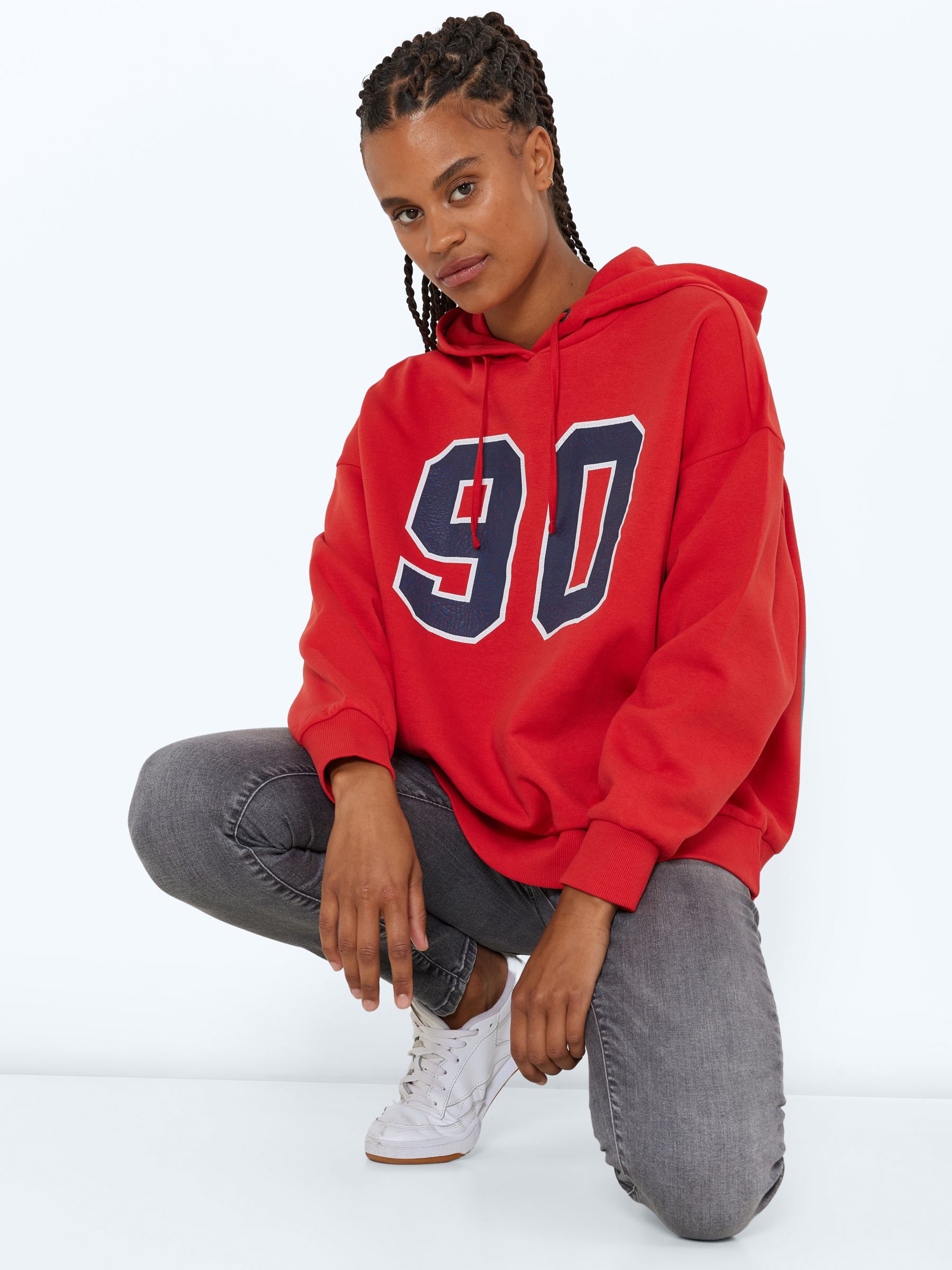 Red oversized best sale hoodies