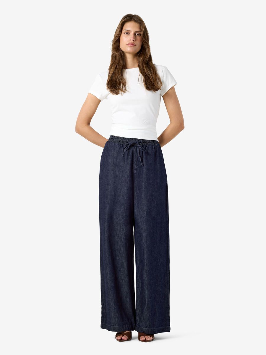 Carousel image - NMENZA WIDE TRACK PANTS, Dark Blue Denim | 4