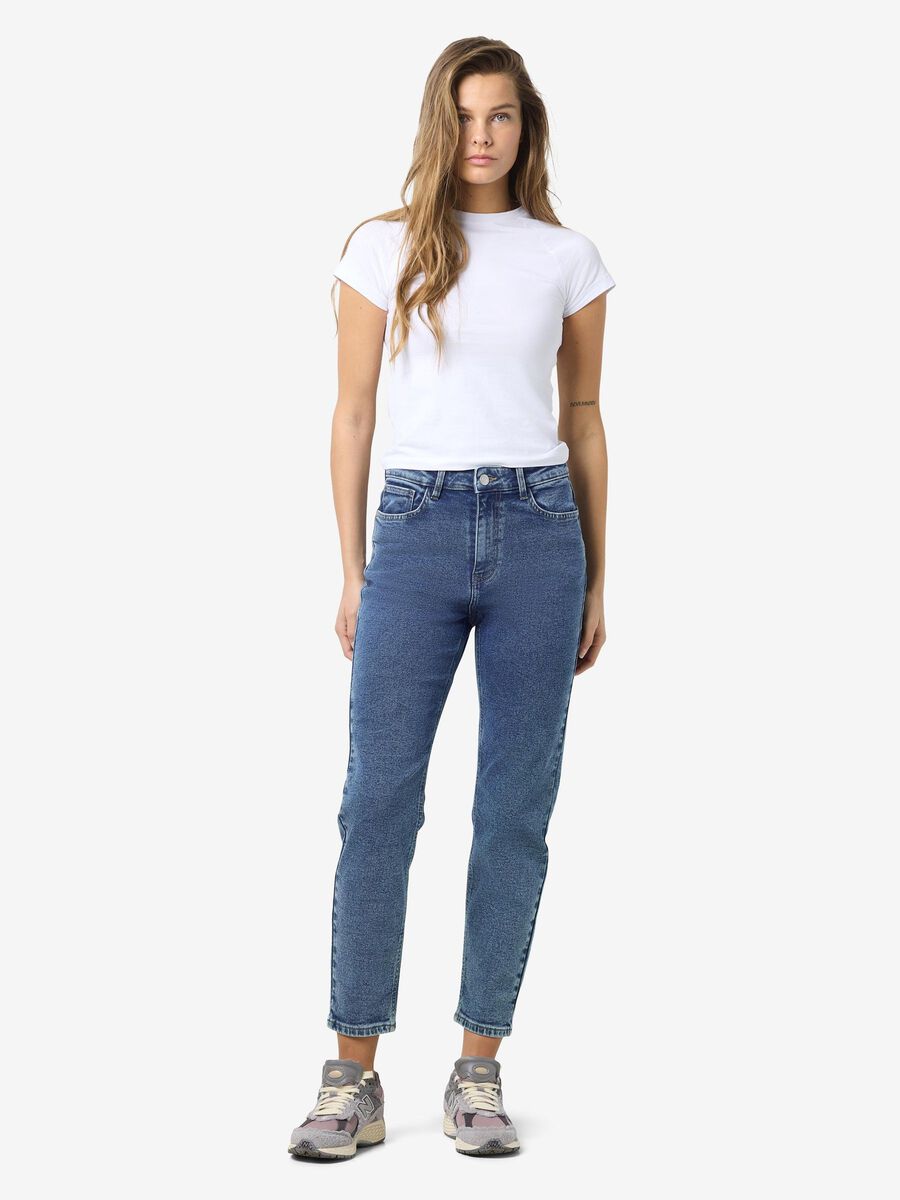 Noisy May NMMONI CROPPED STRAIGHT FIT JEANS, Medium Blue Denim, highres - 27029557_MediumBlueDenim_004.jpg