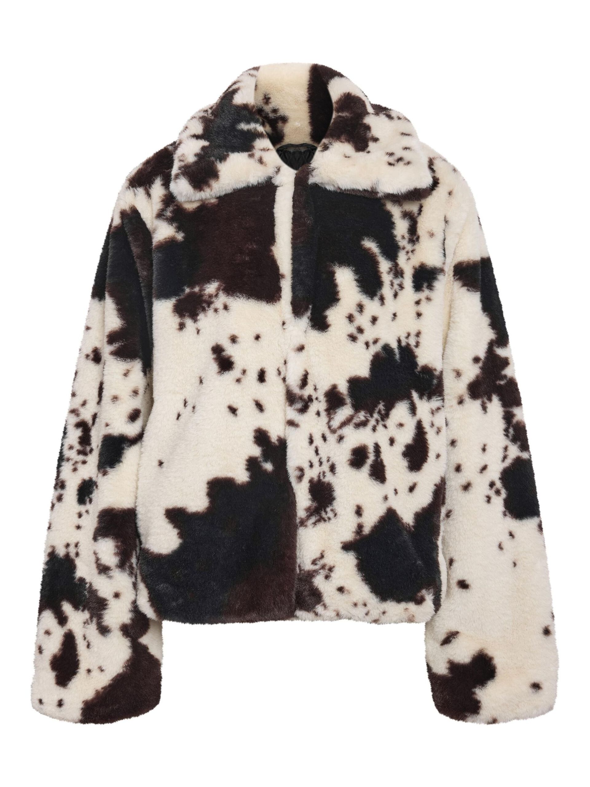 Carousel image - COW PRINT COAT, Birch | 3