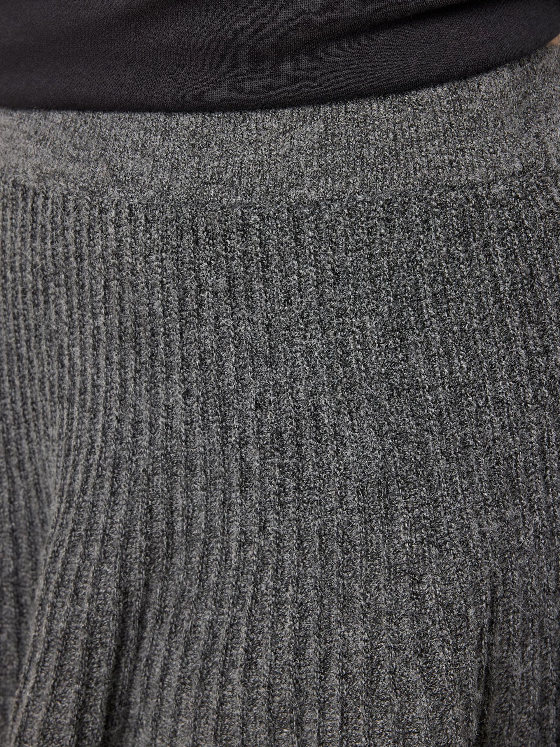 Carousel image - KNITTED MINI SKIRT, Medium Grey Melange | 5