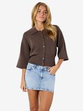 Product image thumbnail - POLO STYLE CARDIGAN, Chocolate Brown | 6