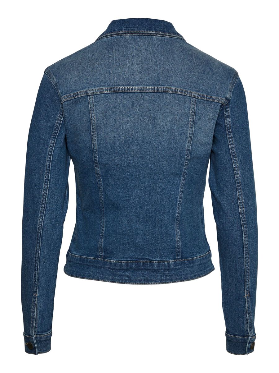 Carousel image - SHORT DENIM JACKET, Medium Blue Denim | 7