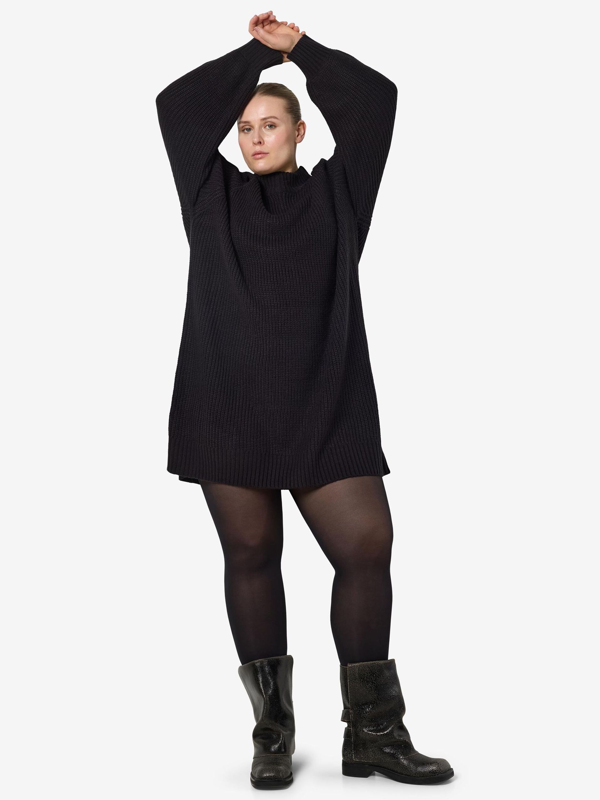 Carousel image - CURVE MINI LENGTH JUMPER DRESS, Black | 5