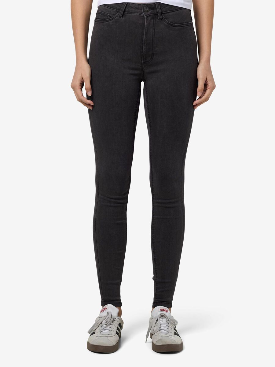 Noisy May NMCALLIE SKINNY FIT JEANS, Dark Grey Denim, highres - 27012742_DarkGreyDenim_003.jpg