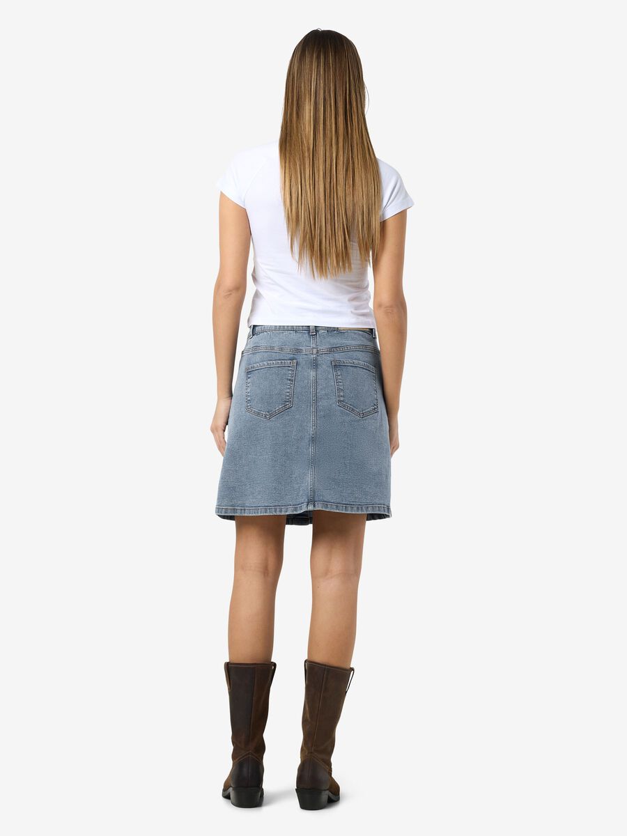 Carousel image - NMRONNIE A-LINE SKIRT, Light Blue Denim | 3