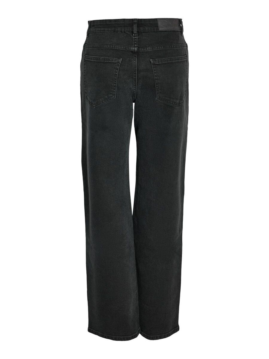 Noisy May NMYOLANDA STRAIGHT FIT JEANS, Black Denim, highres - 27029317_BlackDenim_002.jpg