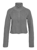 Product image thumbnail - POD SZYJĘ KARDIGAN, Medium Grey Melange | 2