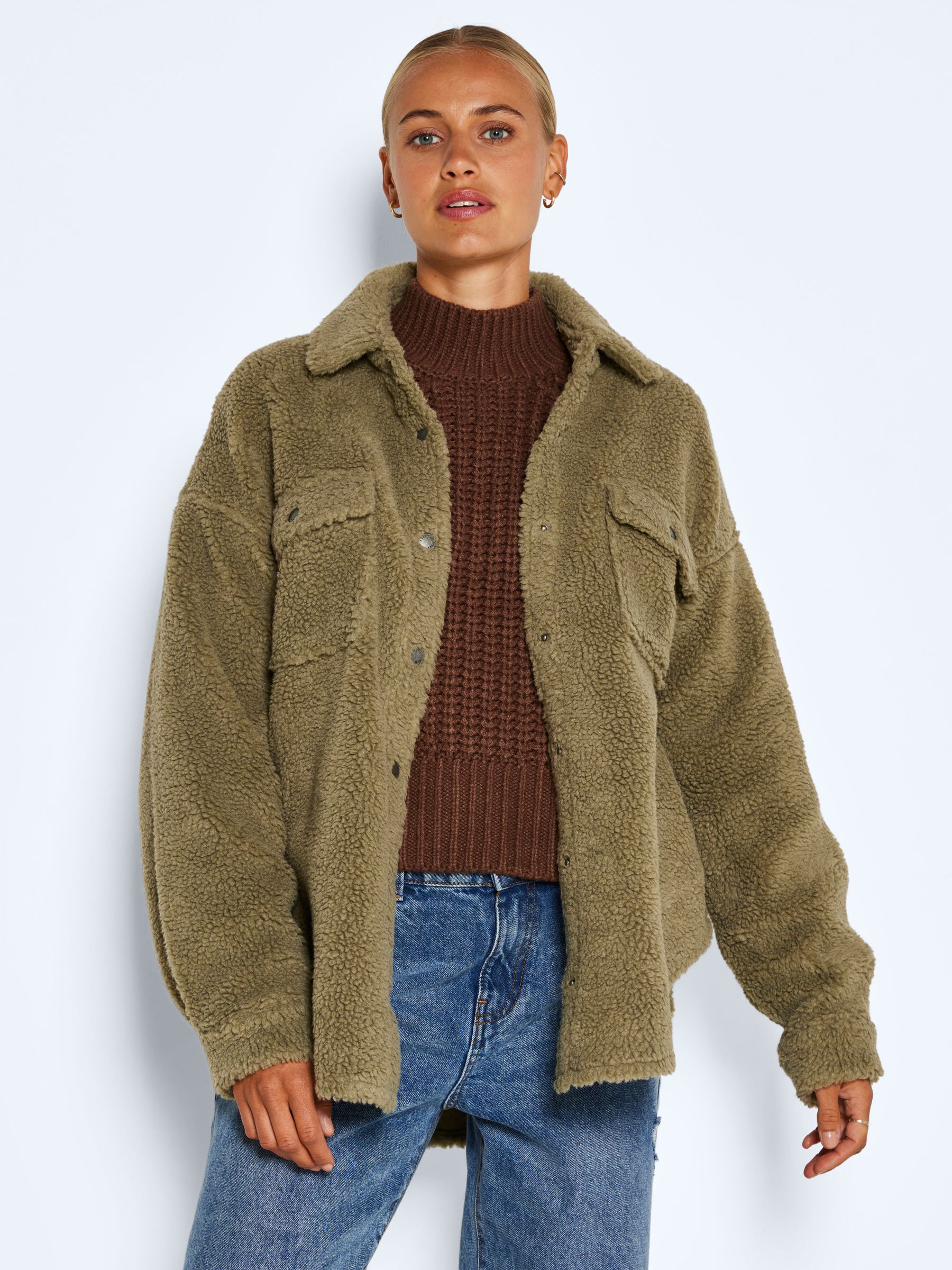 TEDDY JACKET Green NOISY MAY