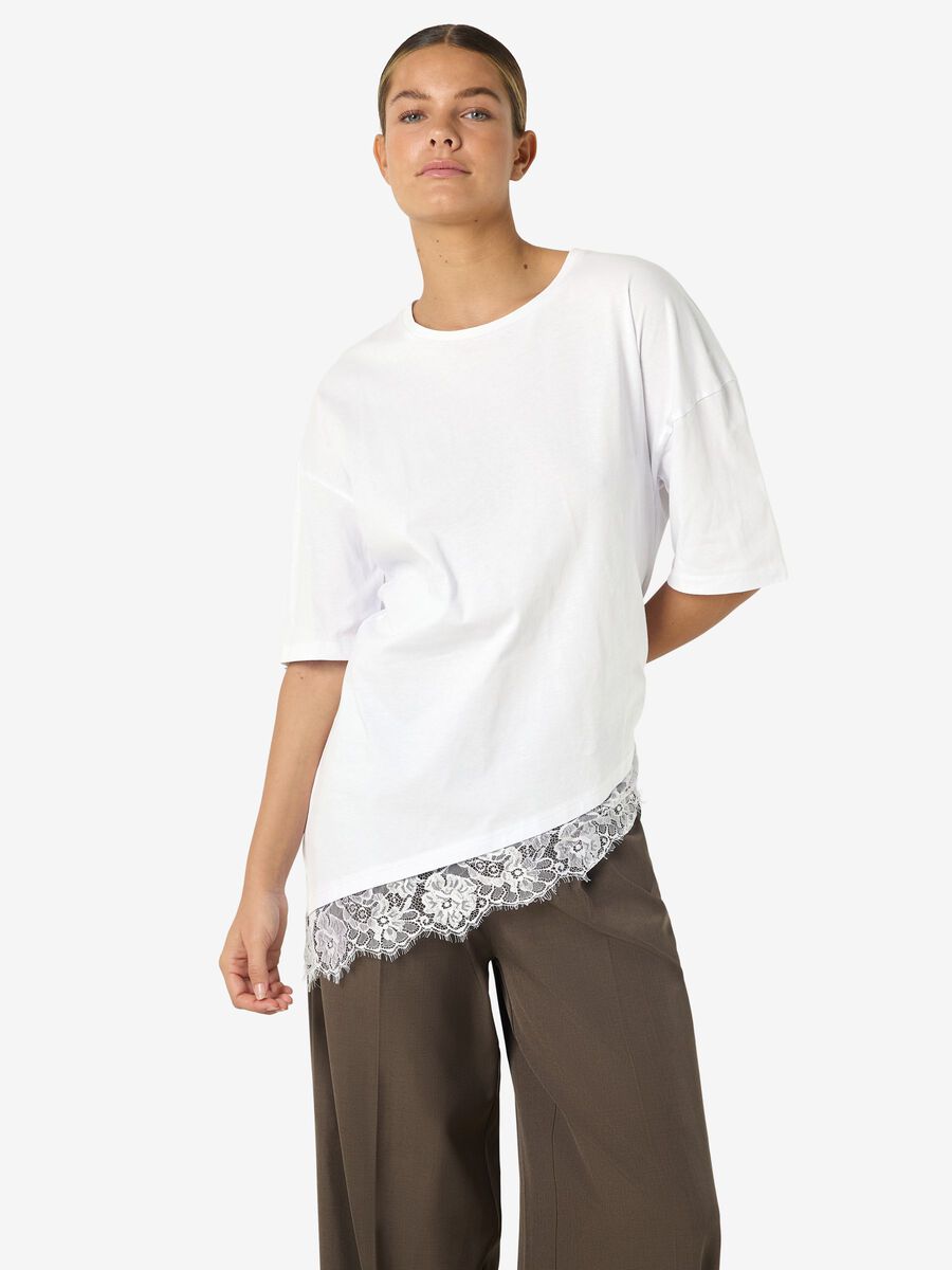 Product tile image DENTELLE D&Eacute;CORATIVE T-SHIRT, Bright White 27038485_BrightWhite