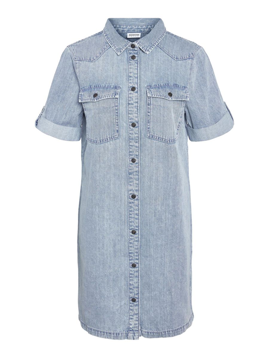 Noisy May KORTERMET DENIMKJOLE, Light Blue Denim, highres - 27030041_LightBlueDenim_001.jpg