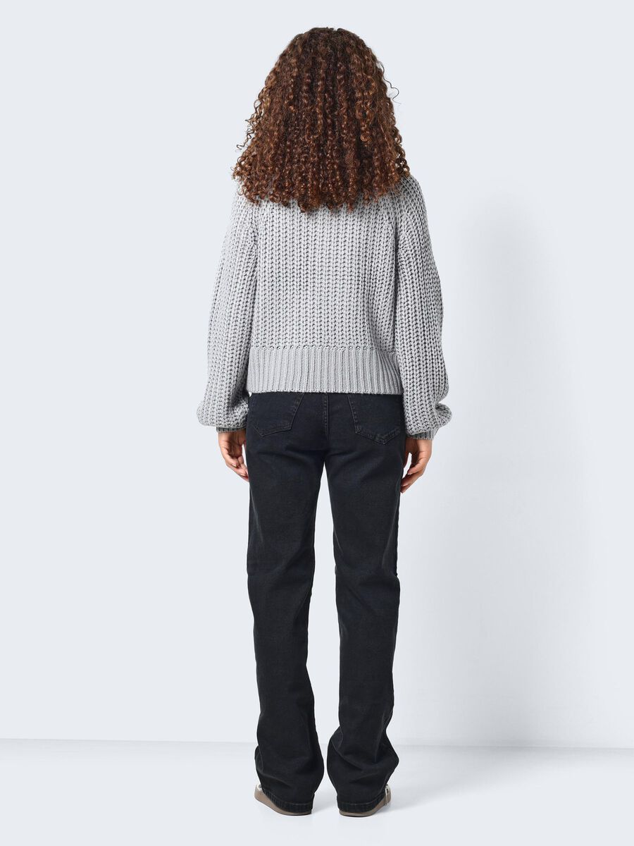 Noisy May HIGH NECK KNITTED PULLOVER, Monument, highres - 27022274_Monument_005.jpg