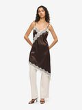 Product image thumbnail - EN SATIN ROBE NUISETTE, Chocolate Brown | 1