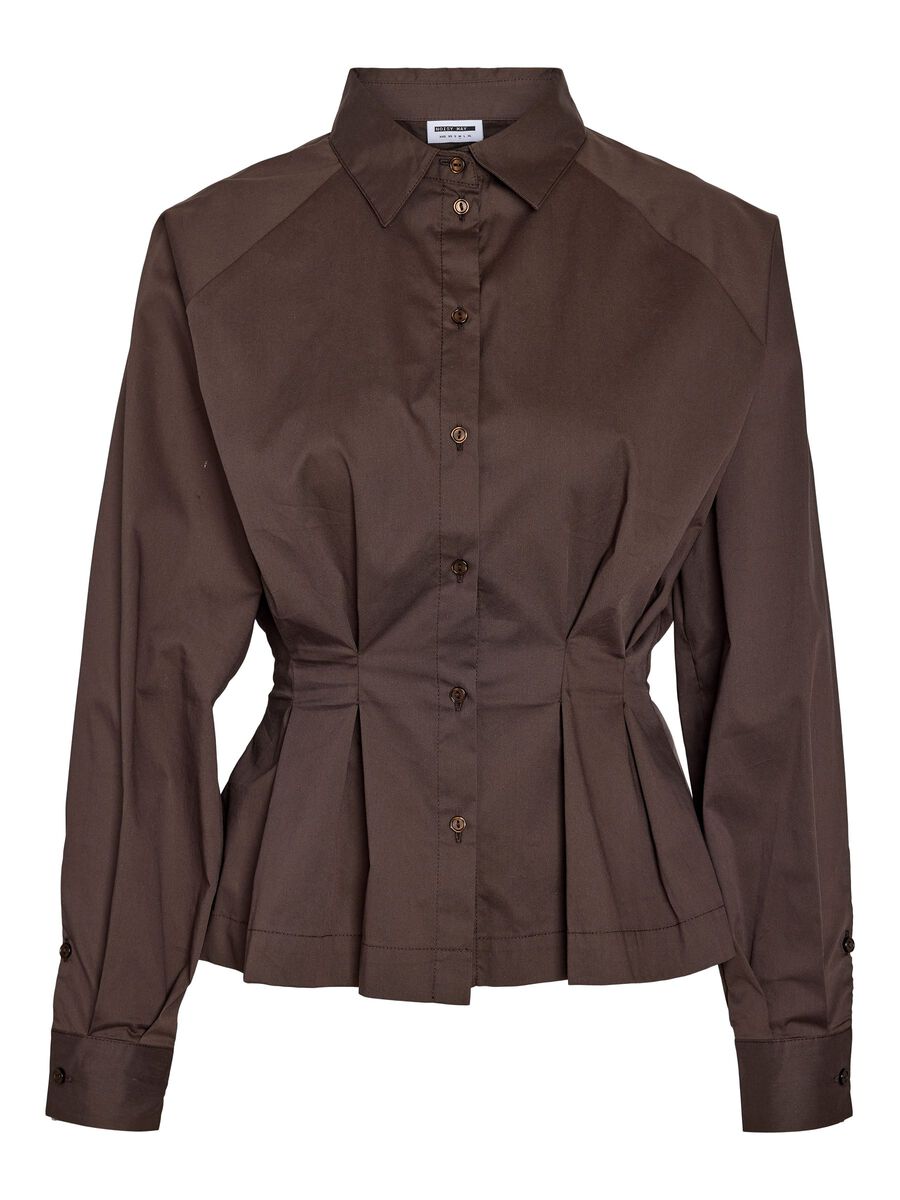 Product tile image - NMPAMILA SKJORTE, Chocolate Brown | 27034666_ChocolateBrown