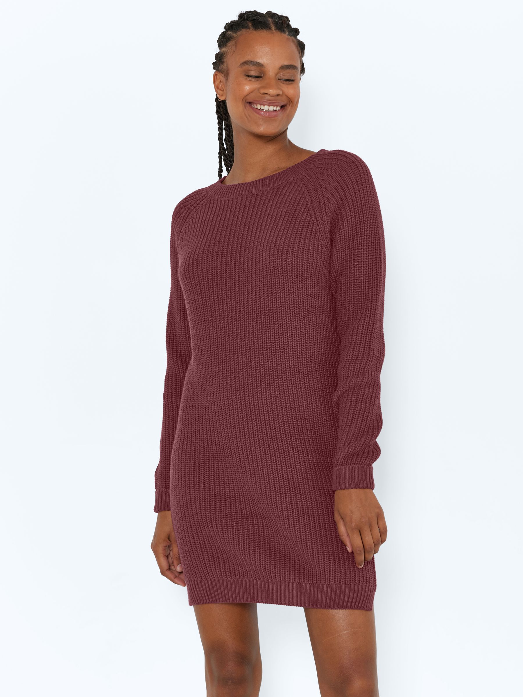 SHORT KNITTED DRESS Red NOISY MAY