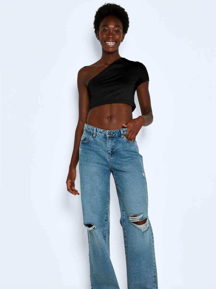 Noisy May CROPPED ONE SHOULDER TOP, Black, highres - 27020898_Black_007.jpg