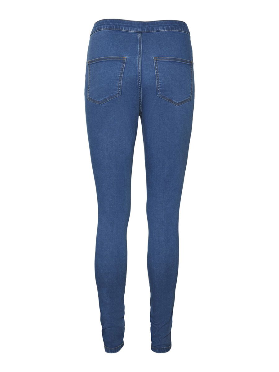 NMELLA SUPER HØJTALJEDE SKINNY FIT JEANS | Blå | NOISY