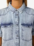 Product image thumbnail - SHORT SLEEVED DENIM DRESS, Light Blue Denim | 5