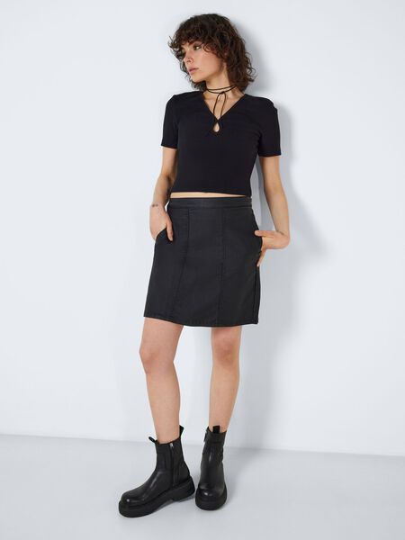 Noisy May HIGH WAIST COATED ROCK, Black, highres - 27017861_Black_007.jpg