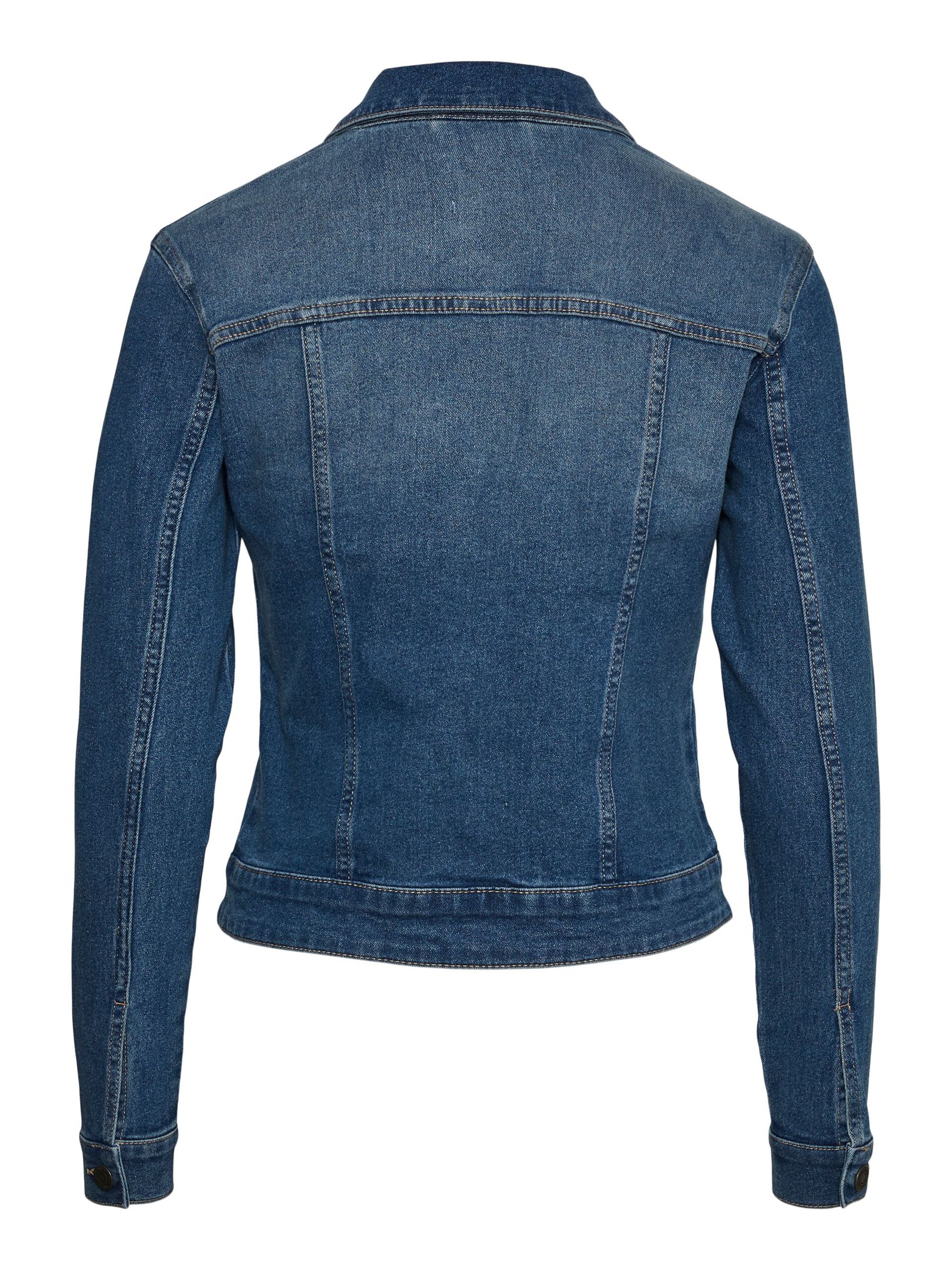 Carousel image - SHORT DENIM JACKET, Medium Blue Denim | 7