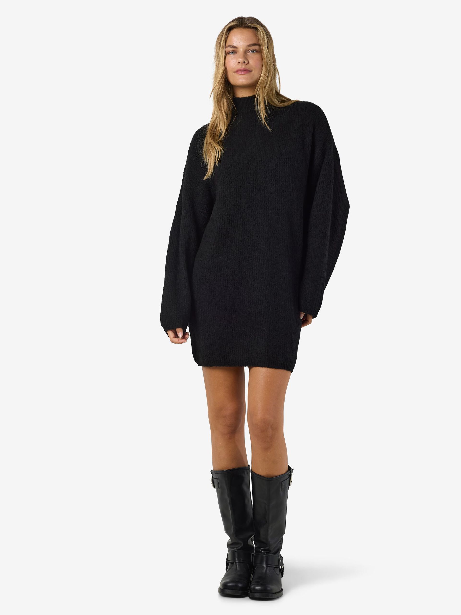 Carousel image - DŁUGA SWETER Z DZIANINY, Black | 4
