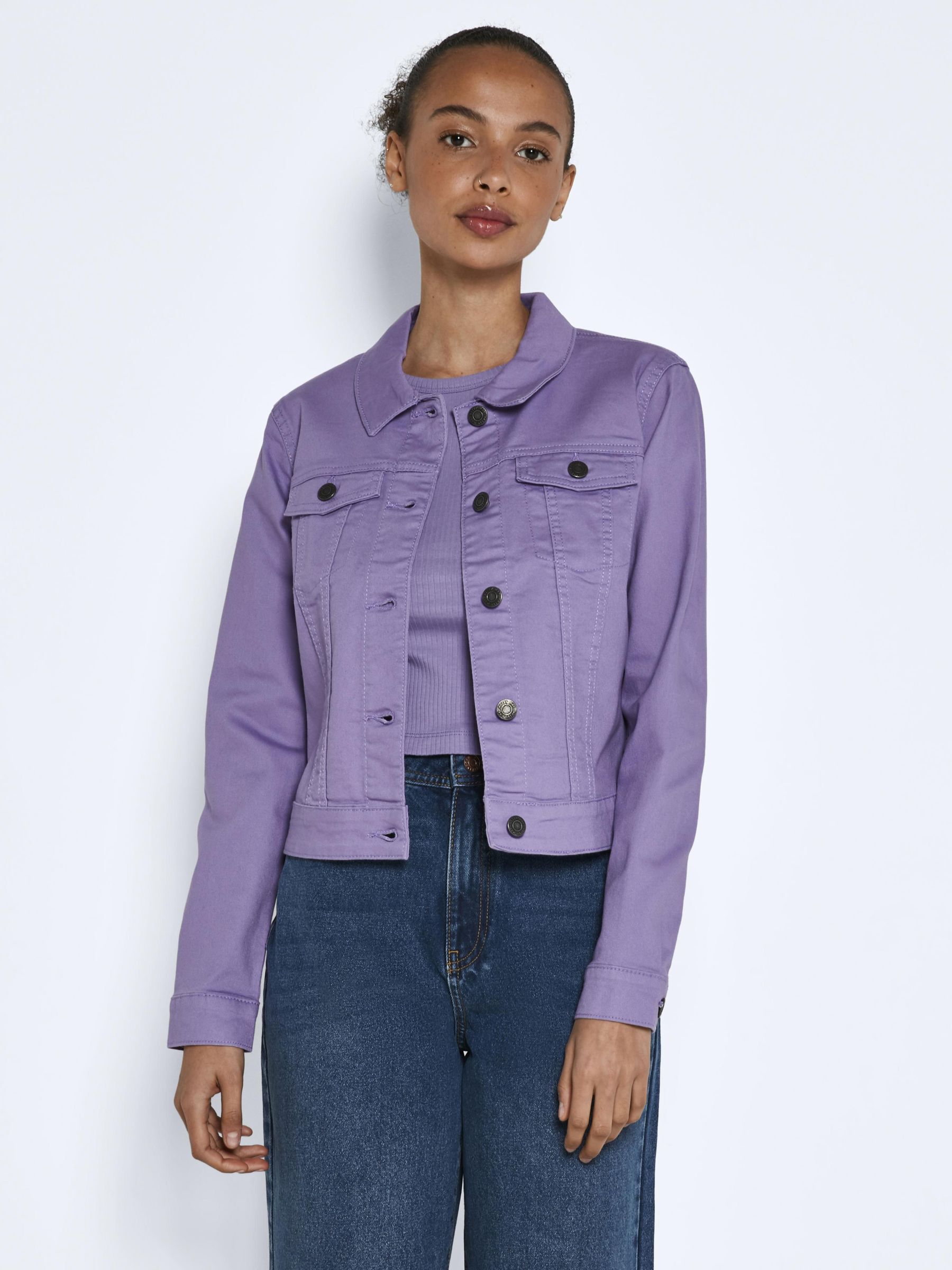 Veste en jean mauve hotsell