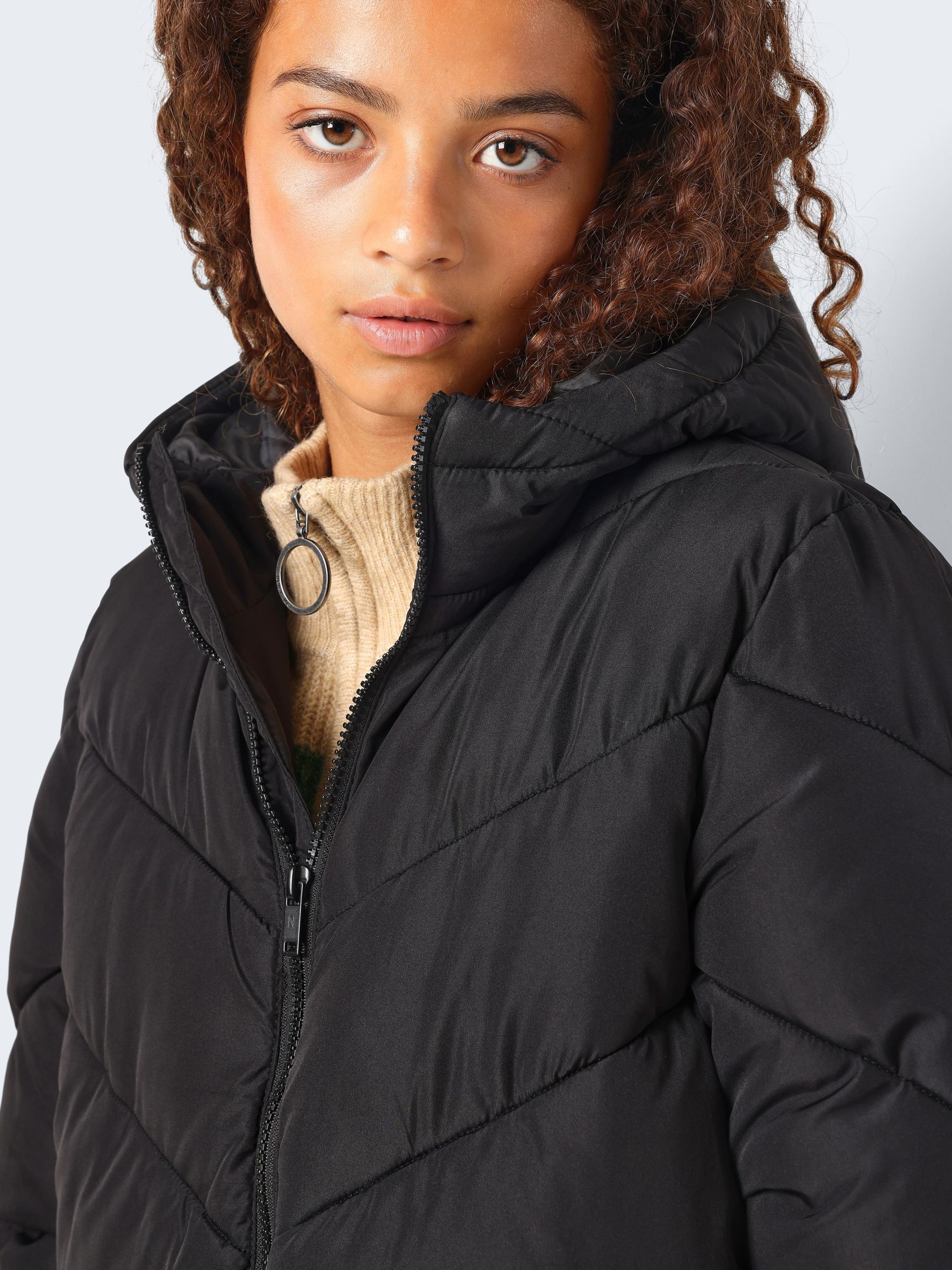 Noisy may faux deals fur padded parka