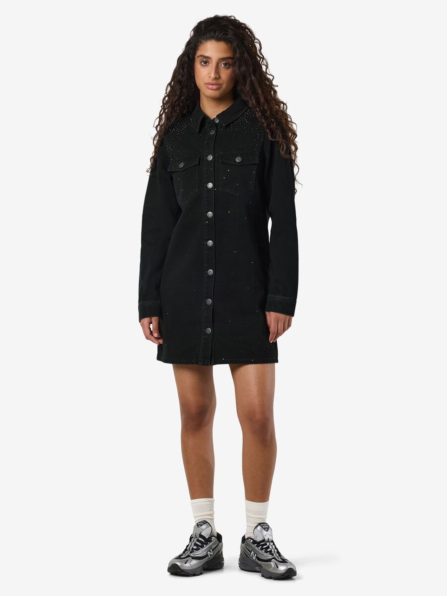 Product carousel image - STRASS ROBE EN JEAN, Black Denim | 2