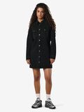 Product image thumbnail - RHINESTONE DENIM DRESS, Black Denim | 4