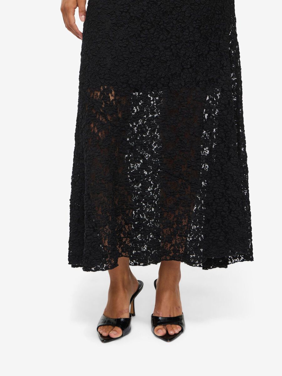 Carousel image 6 NMMIRIAM LACE MIDI DRESS, Black