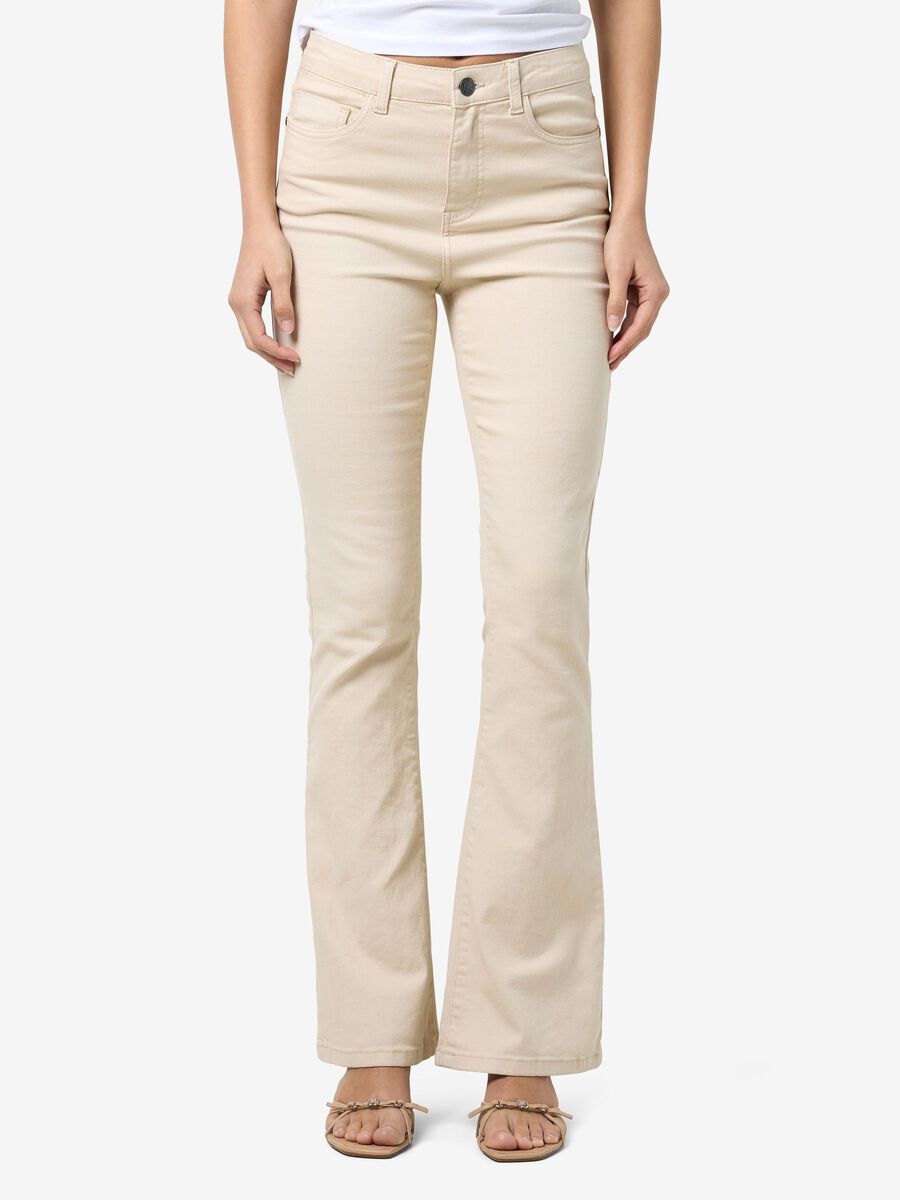 Noisy May NMSALLIE FLARED JEANS, Oatmeal, highres - 27029277_Oatmeal_003.jpg