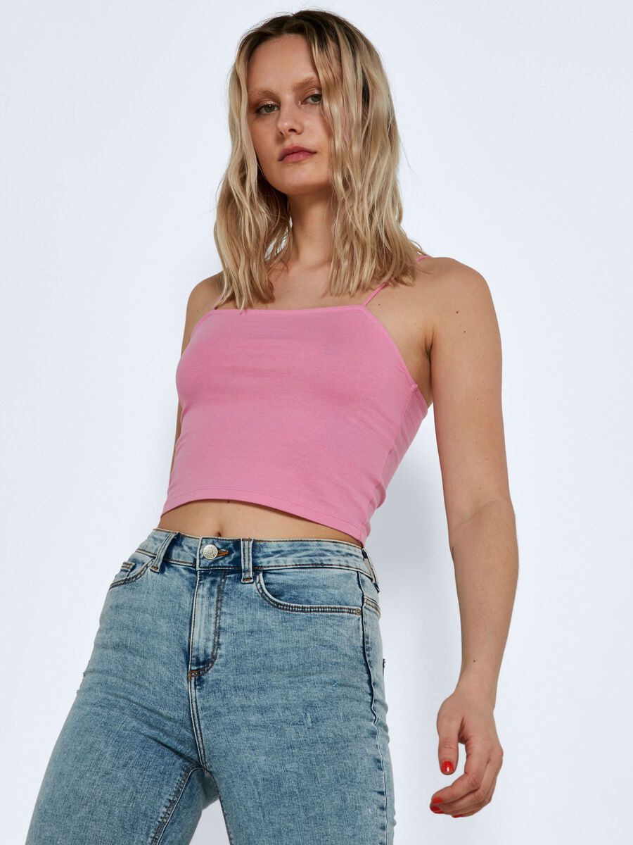 Noisy May CROPPED SLEEVELESS TOP, Fuchsia Pink, highres - 27021940_FuchsiaPink_007.jpg