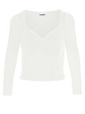 Noisy May LONG SLEEVED SWEETHEART TOP, Bright White, highres - 27027538_BrightWhite_001.jpg