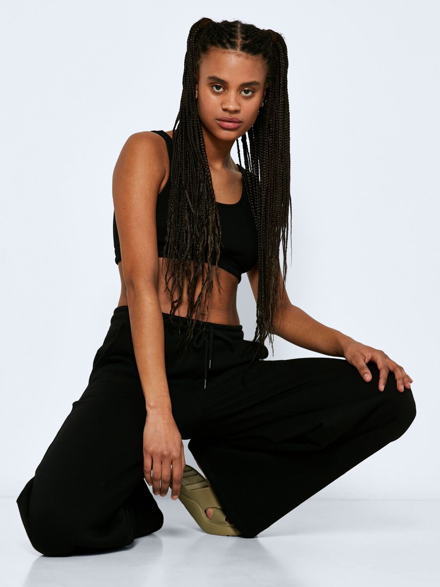 Noisy May CROPPED SWEAT TOP AND SWEATPANTS, Black, highres - 27018455_Black_893932_007.jpg