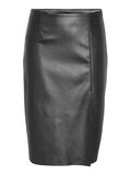 Product image thumbnail - FAUX LEATHER MIDI SKIRT, Black | 2