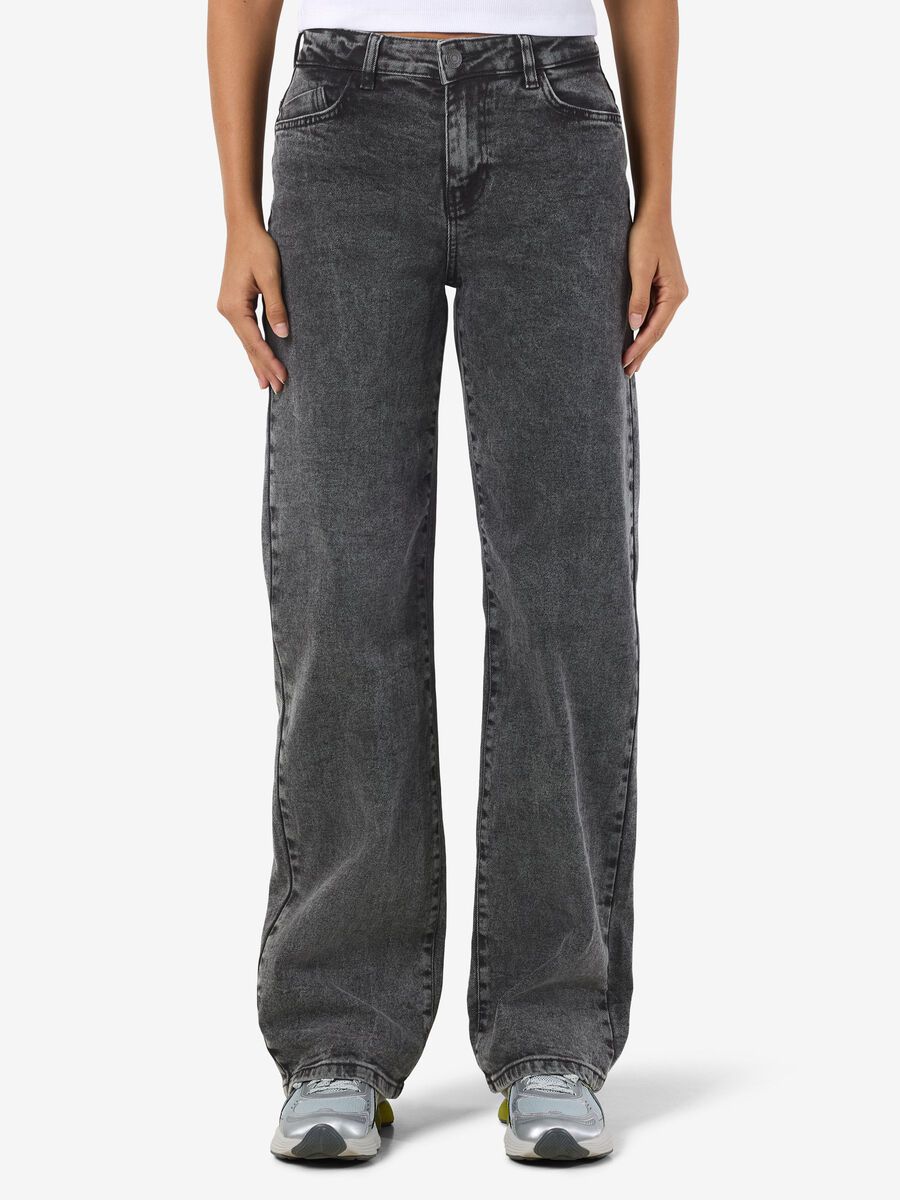 Product carousel image - NMYOLANDA STRAIGHT FIT JEANS, Dark Grey Denim | 1