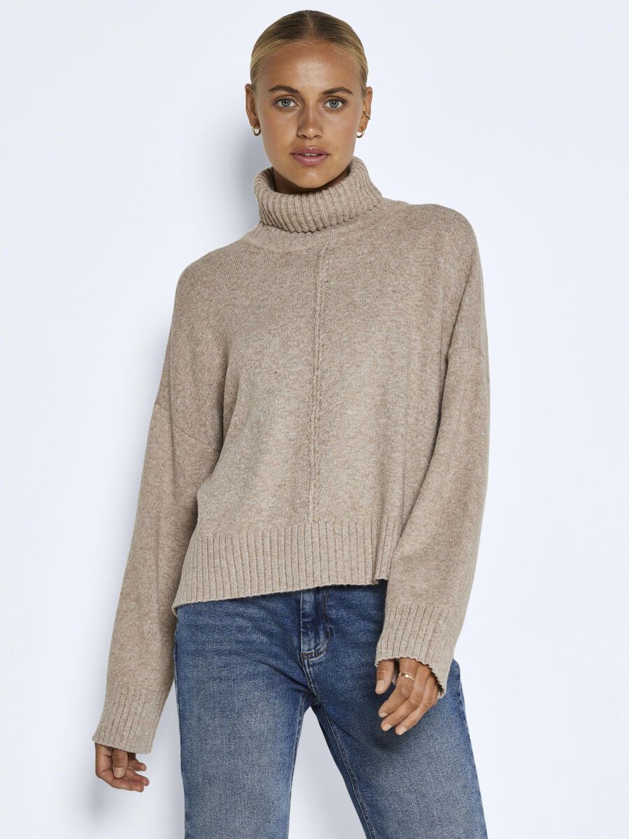 Noisy May ROLL NECK KNITTED PULLOVER, Nomad, highres - 27012454_Nomad_789860_003.jpg