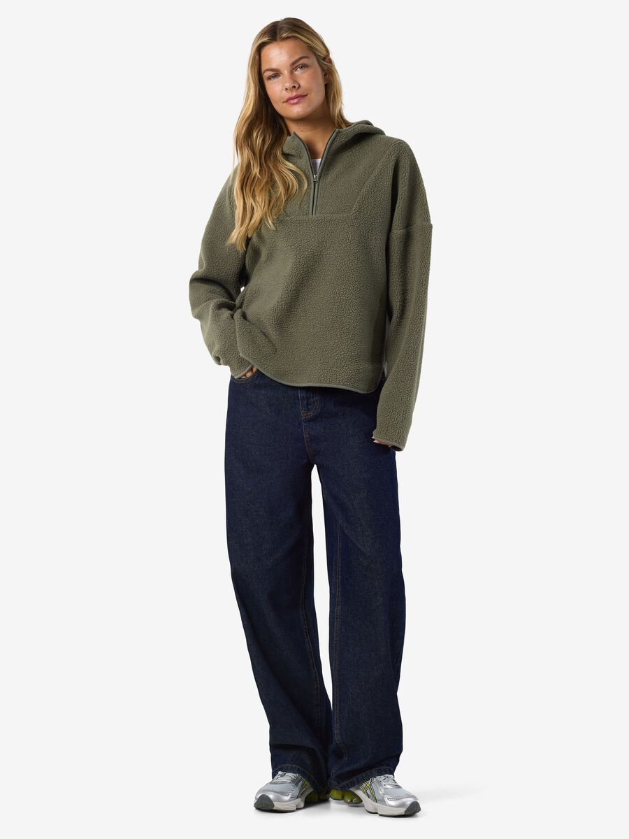 Carousel image - NMCOZY FLEECE MED HALV GLIDELÅS, Kalamata | 4