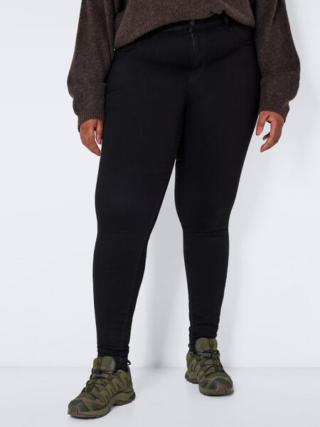Noisy May CURVE NMCALLIE SKINNY FIT JEANS, Black Denim, highres - 27014957_BlackDenim_003.jpg