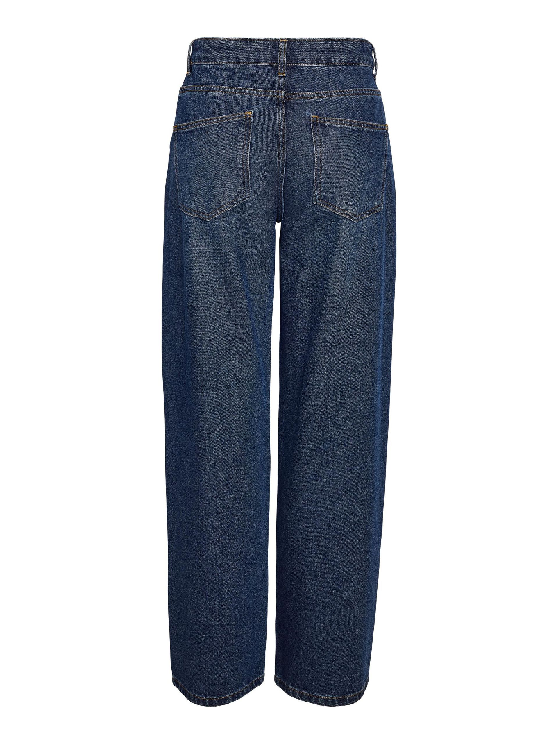 Carousel image - NMALEXA  LOOSE-FIT JEANS, Dark Blue Denim | 8