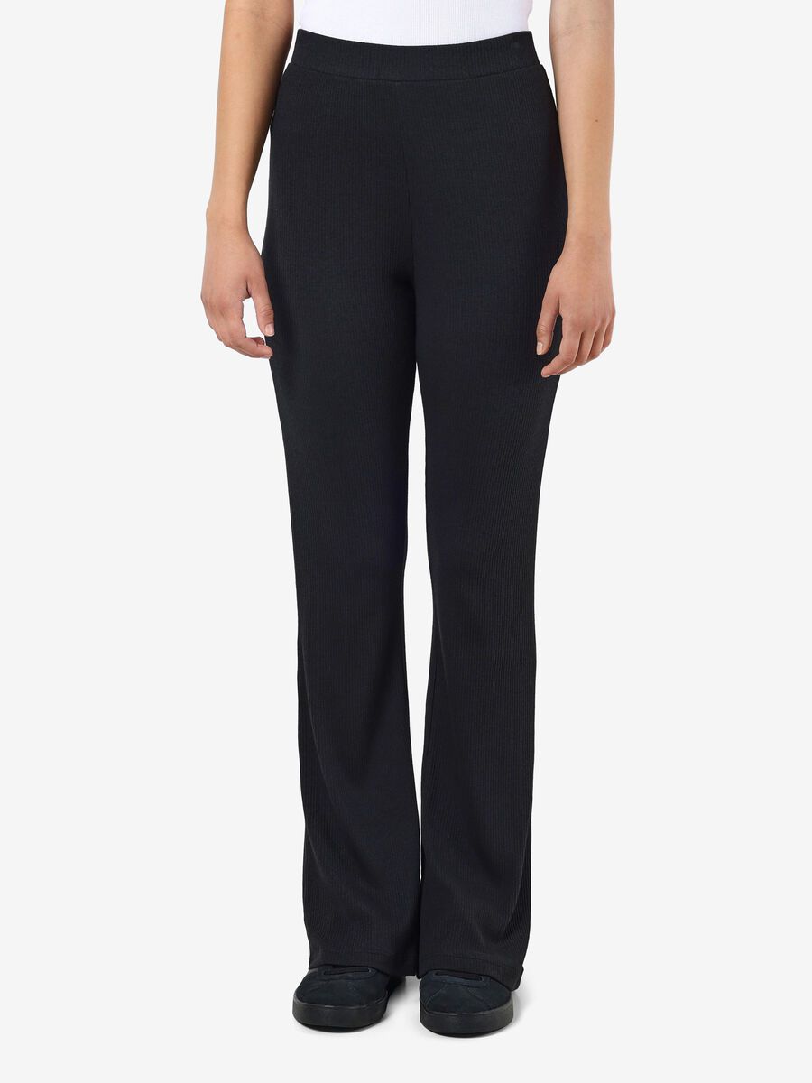 Noisy May HIGH WAIST FLARED BROEK, Black, highres - 27015320_Black_003.jpg