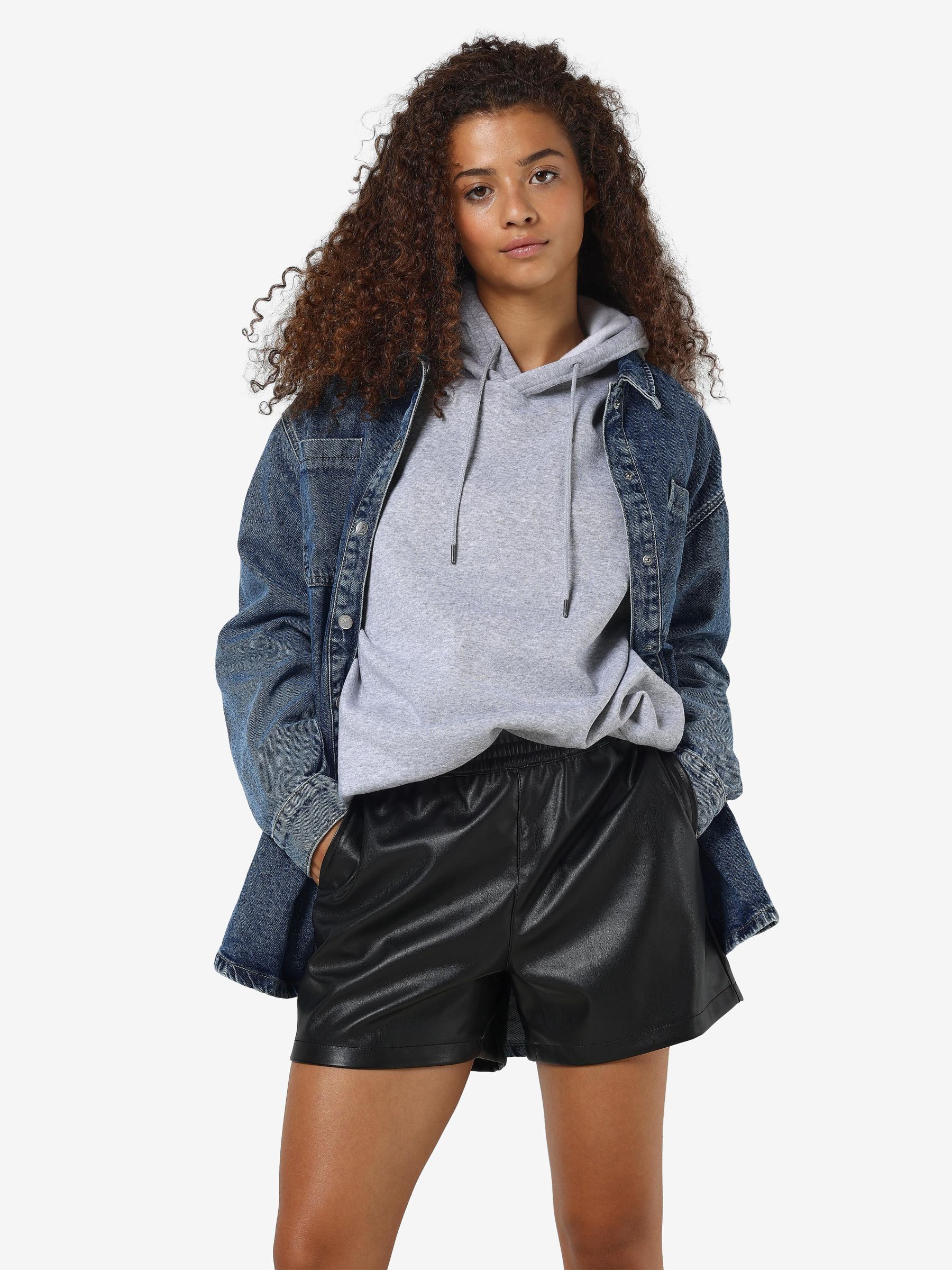 Faux leather clearance shorts h