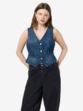 Product image thumbnail - NMSANJA  DENIM VEST, Dark Blue Denim | 1