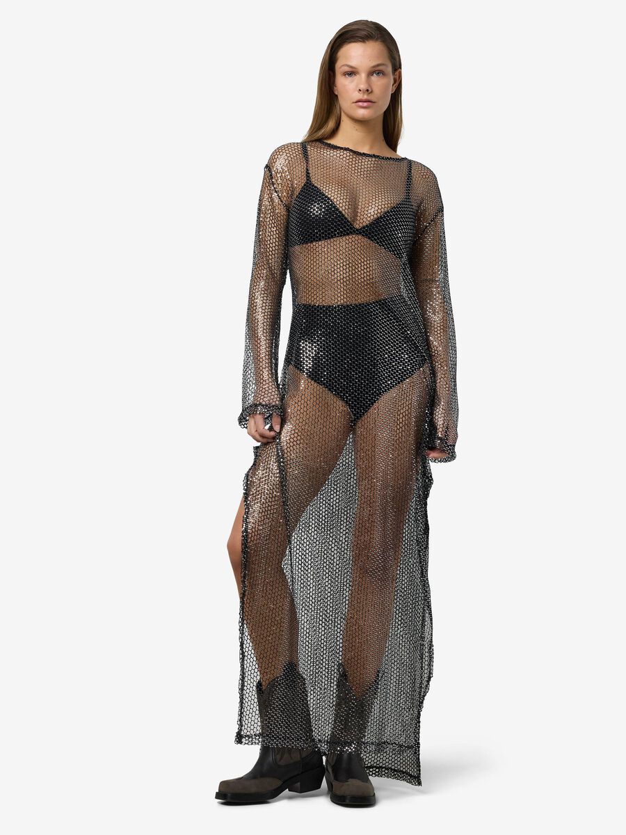 Product carousel image - MESH MAXI JURK, Black | 2
